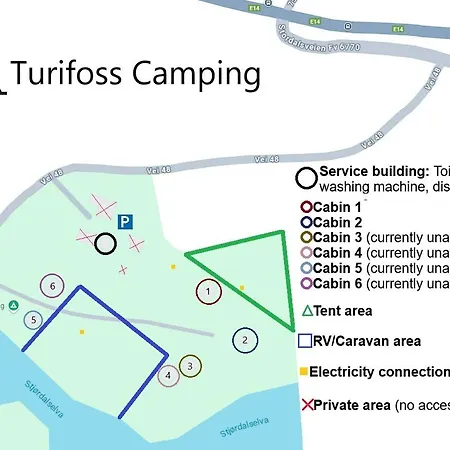 אתר קמפינג Turifoss 2 *
